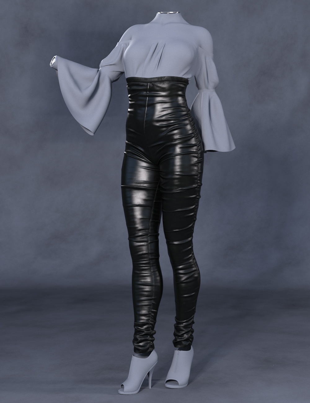 dForce Fancy Pants Trousers for Genesis 8 and 8.1 Females by: Nikisatez, 3D Models by Daz 3D