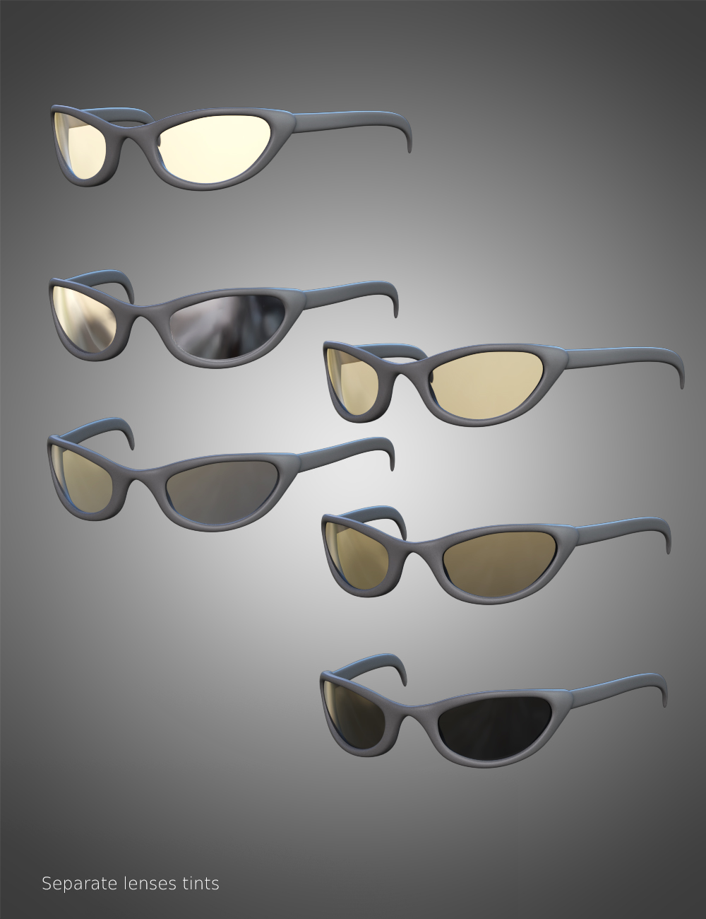 Sunglasses Set 1 for Genesis 8 and 8.1 Males and Females by: Nikisatez, 3D Models by Daz 3D