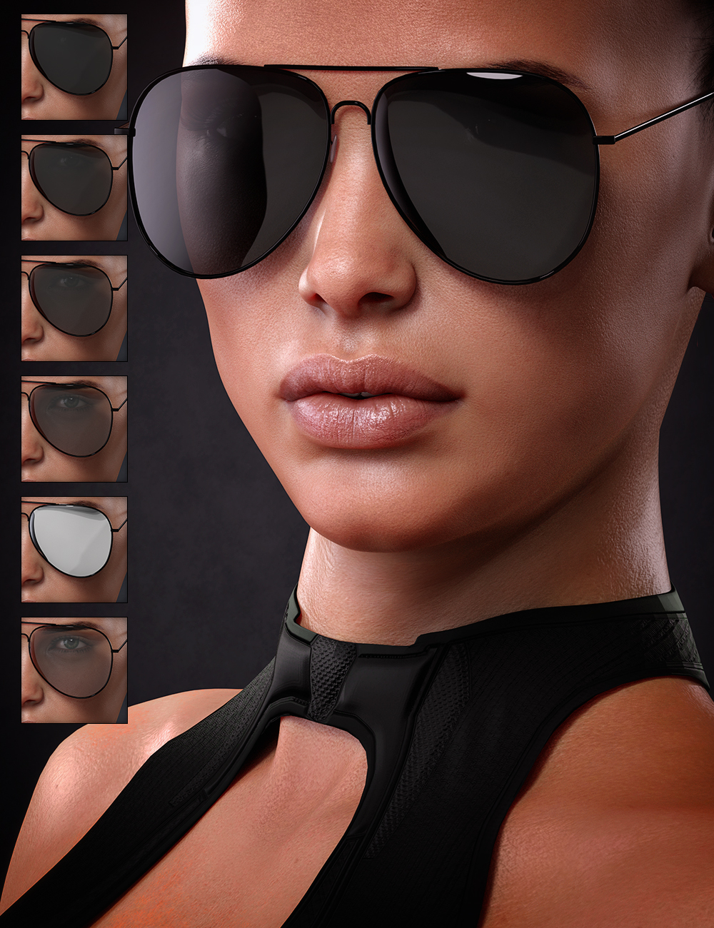 Sunglasses Set 3 for Genesis 8 and 8.1 Males and Females