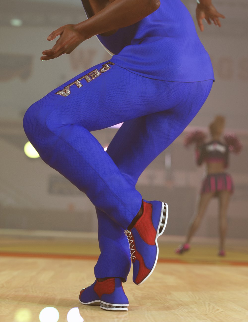 Cheerleading Squad Outfit Pants for Genesis 8 and 8.1 Males