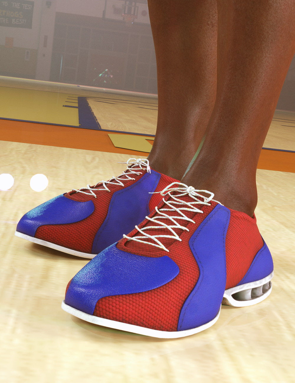 Cheerleading Squad Outfit Shoes for Genesis 8 and 8.1 Males