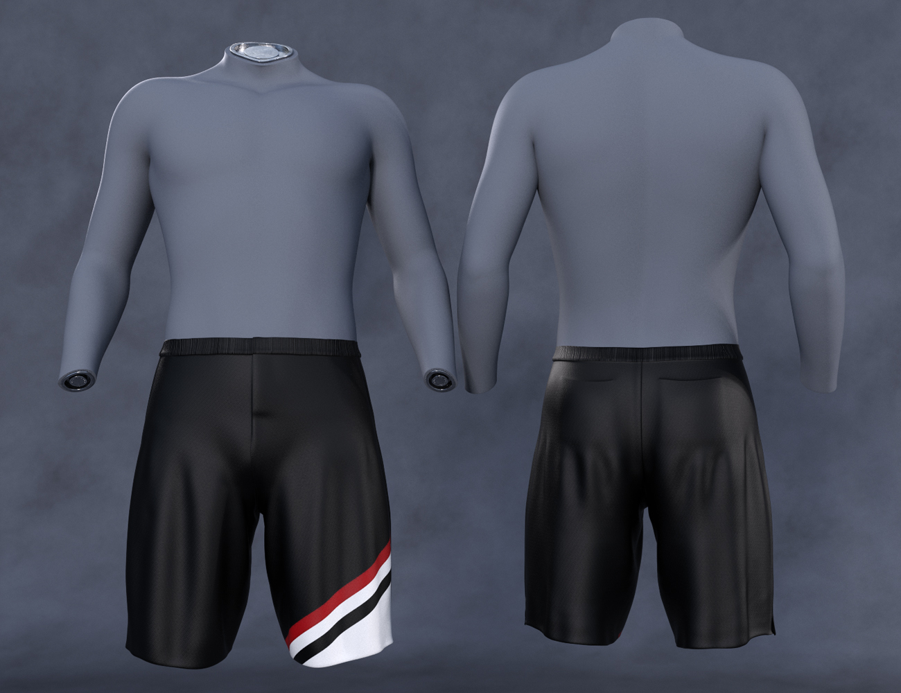 Cheerleading Squad Outfit dForce Shorts for Genesis 8 and 8.1 Males by: Barbara BrundonUmblefuglySade, 3D Models by Daz 3D