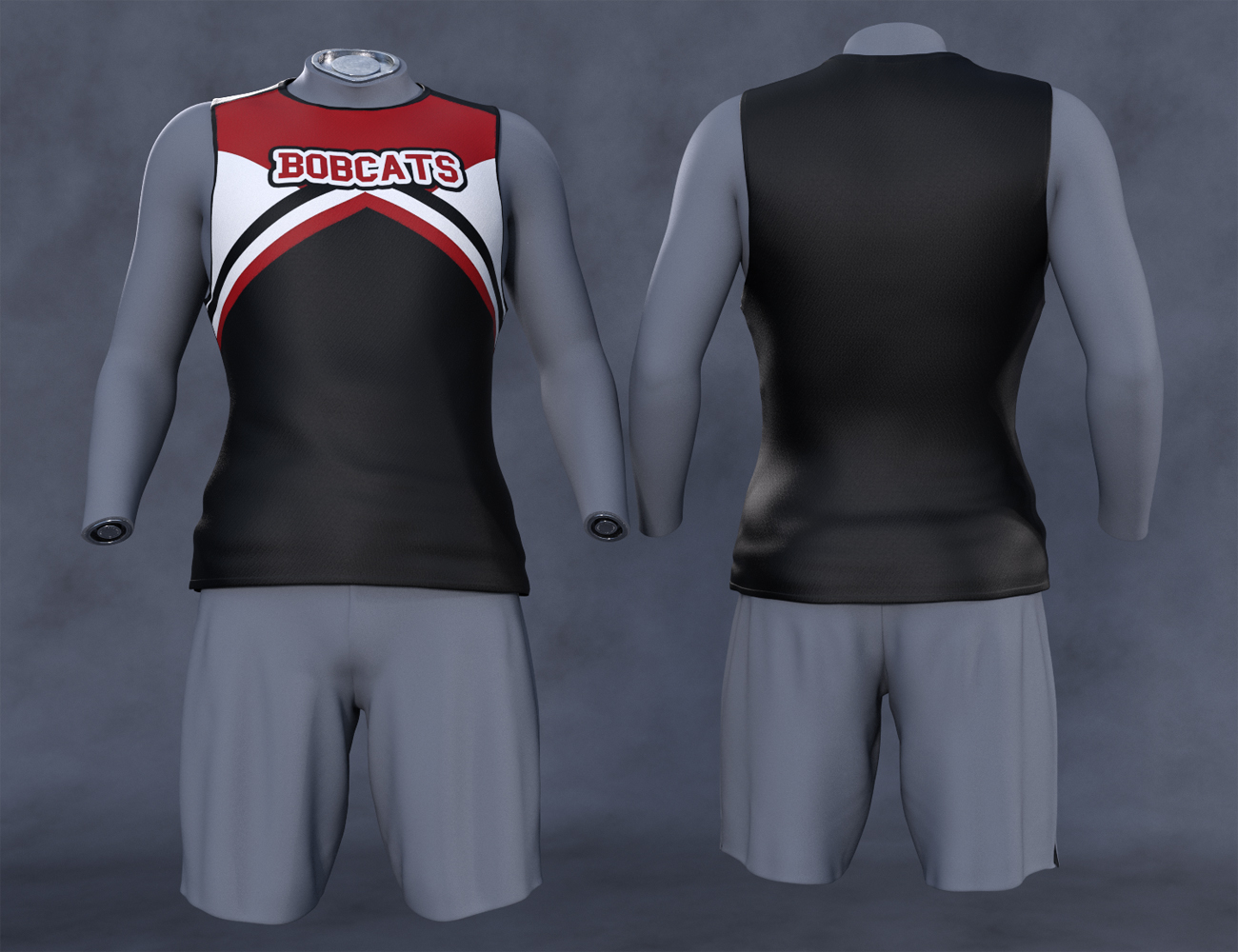 Cheerleading Squad Outfit dForce Tank Top for Genesis 8 and 8.1 Males by: Barbara BrundonUmblefuglySade, 3D Models by Daz 3D
