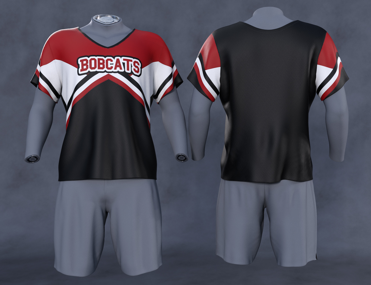 Cheerleading Squad Outfit dForce T-Shirt for Genesis 8 and 8.1 Males by: Barbara BrundonUmblefuglySade, 3D Models by Daz 3D
