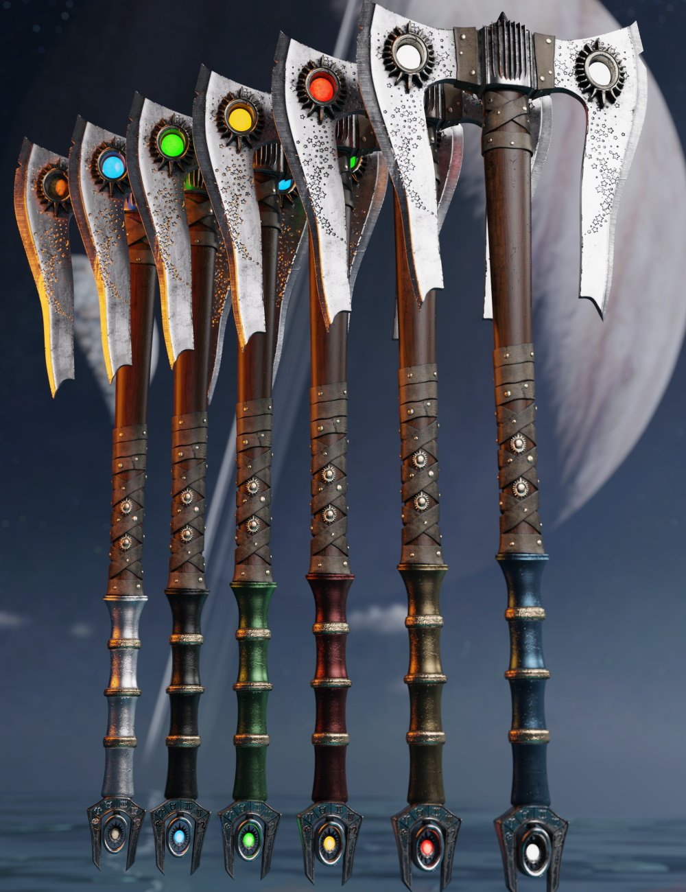 Aquarius Weapons Collection Axe by: Britech, 3D Models by Daz 3D