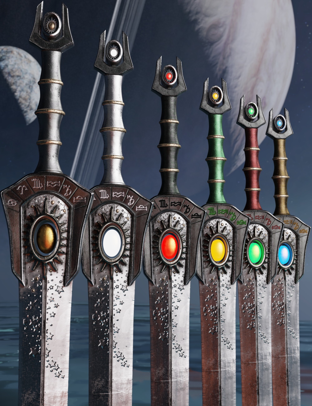 Aquarius Weapons Collection Sword by: Britech, 3D Models by Daz 3D