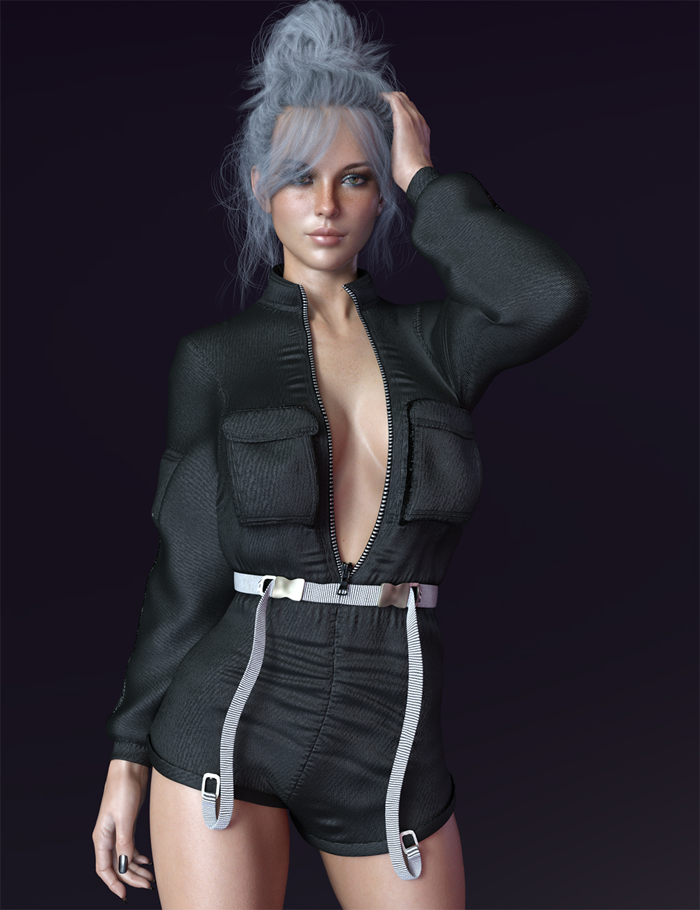 X-Fashion dForce All In One Bodysuit for Genesis 8 and 8.1 Females by: xtrart-3d, 3D Models by Daz 3D