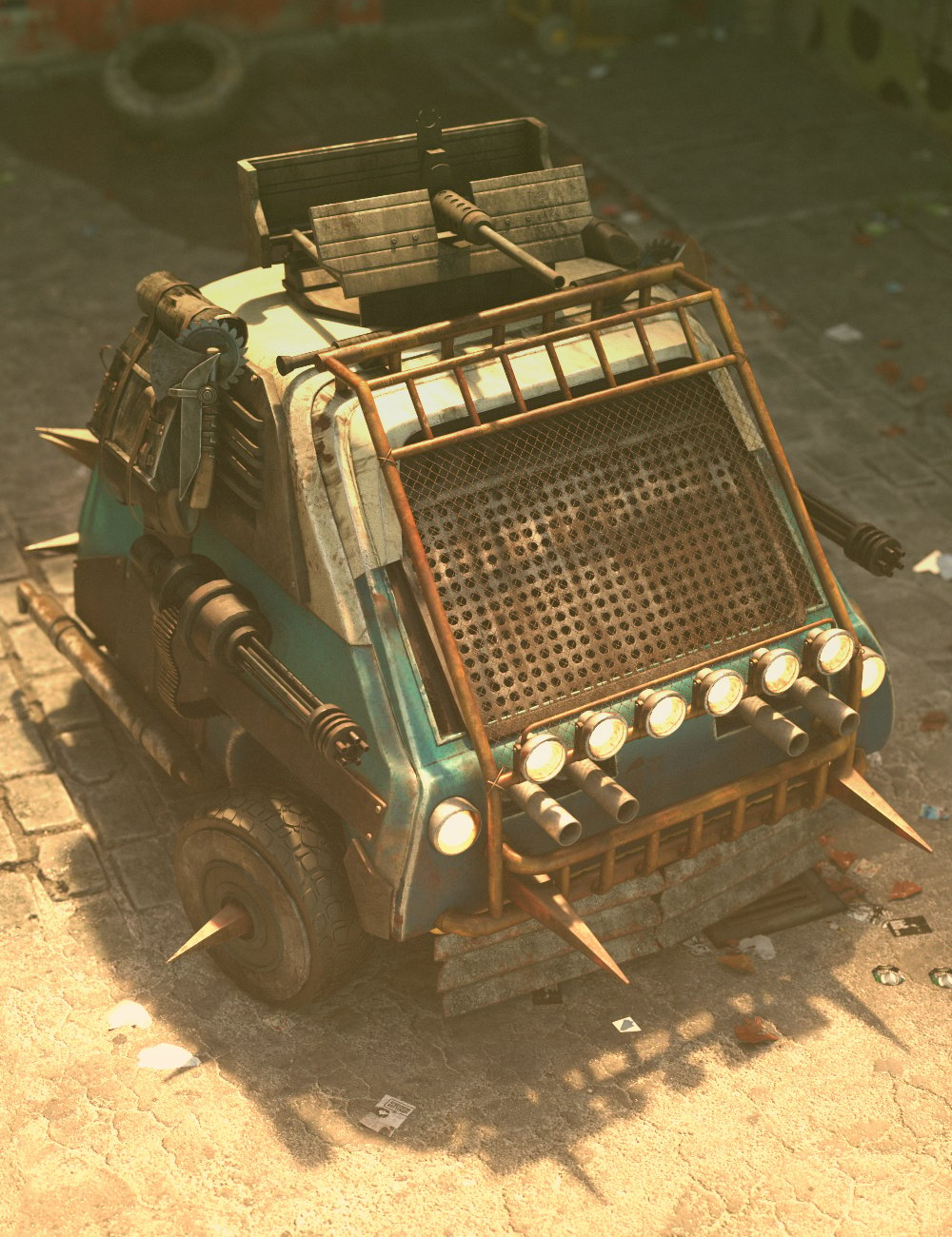 Post Apocalyptic 3-Wheeler by: Xiva3d, 3D Models by Daz 3D