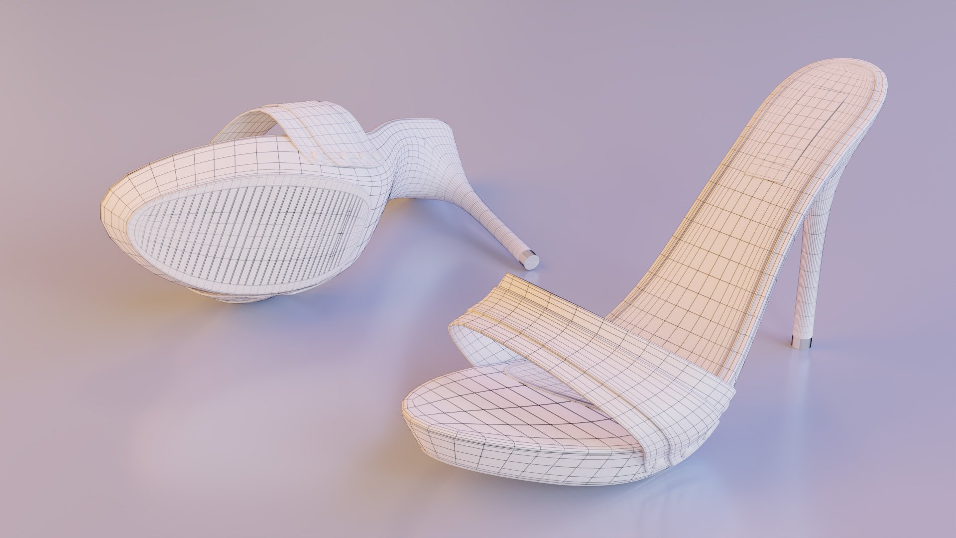 Keiko High Heel Mules for Genesis 3, 8, and 8.1 Females by: PrefoX, 3D Models by Daz 3D