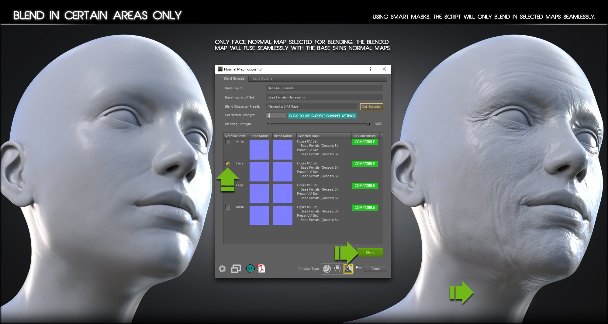 Normal Map Fusion for Genesis 3, 8, and 8.1 | Daz 3D