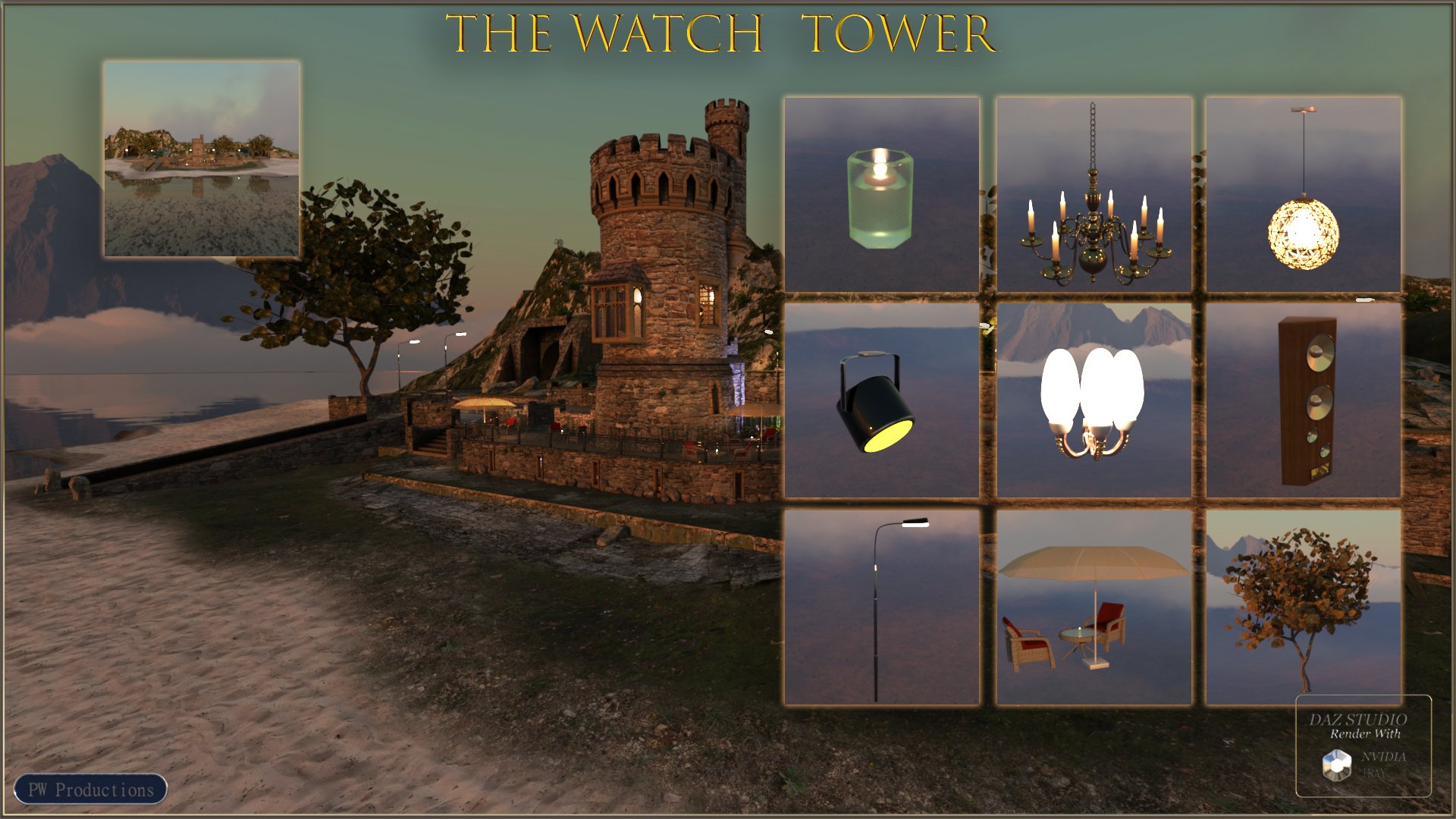 PW The Watch Tower by: PW Productions, 3D Models by Daz 3D