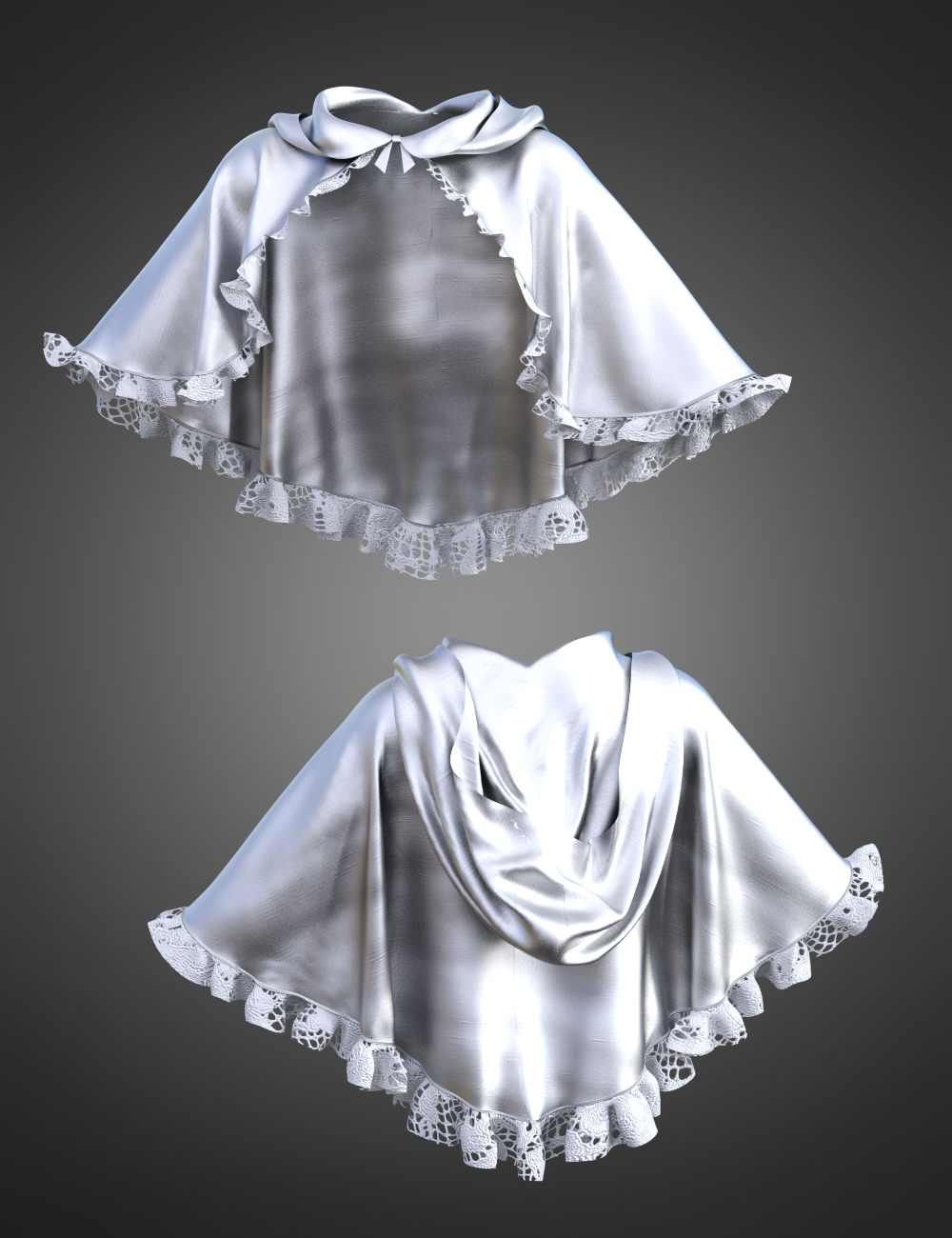 CB Luna Spell Outfit dForce Cape for Genesis 8 and 8.1 Females by: CynderBlue, 3D Models by Daz 3D