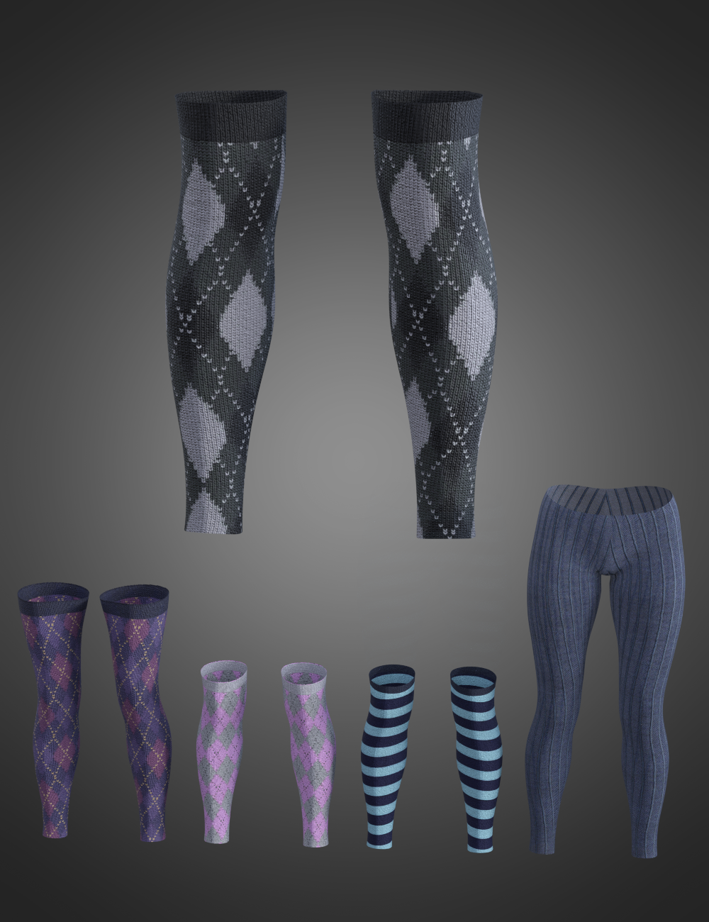 CB Luna Spell Outfit Tights for Genesis 8 and 8.1 Females by: CynderBlue, 3D Models by Daz 3D