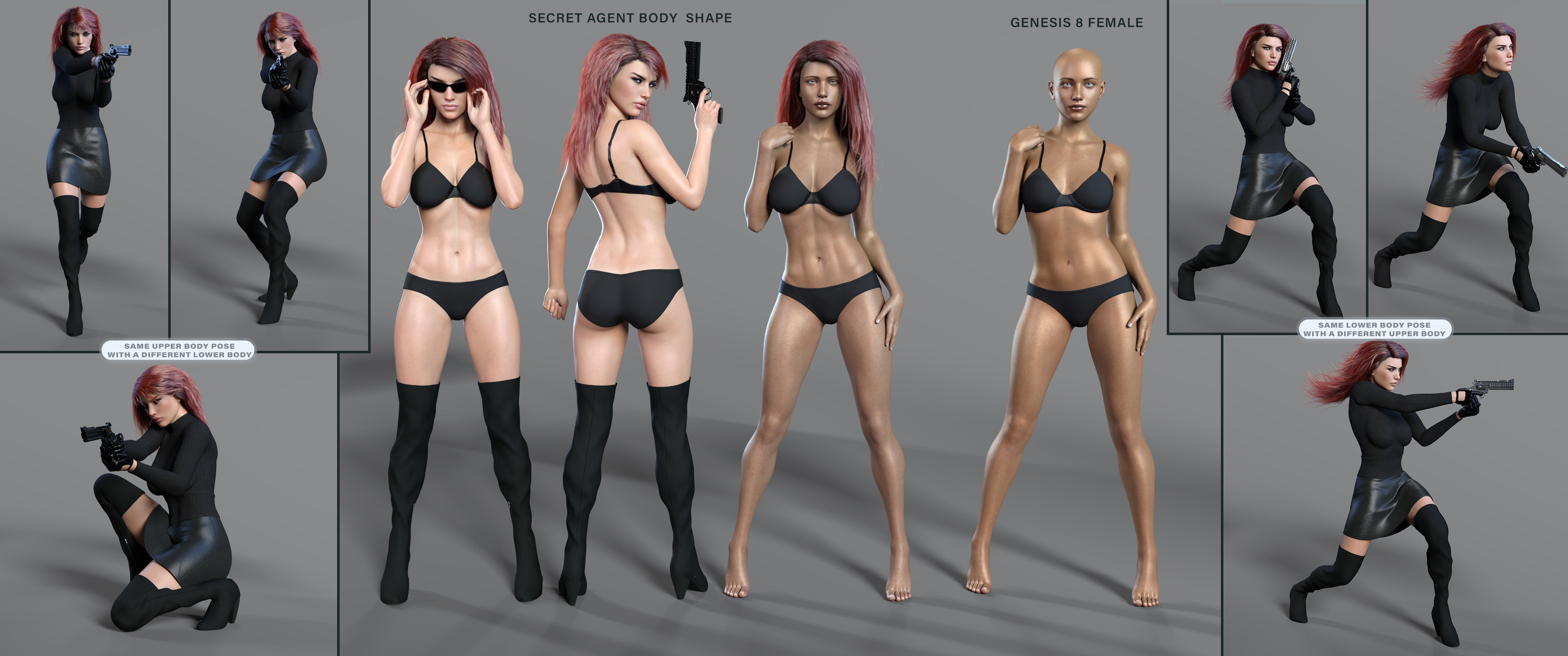 Z Secret Agent Shape and Pose Mega Set Z Secret Agent Shape and Pose Mega Set by: Zeddicuss, 3D Models by Daz 3D