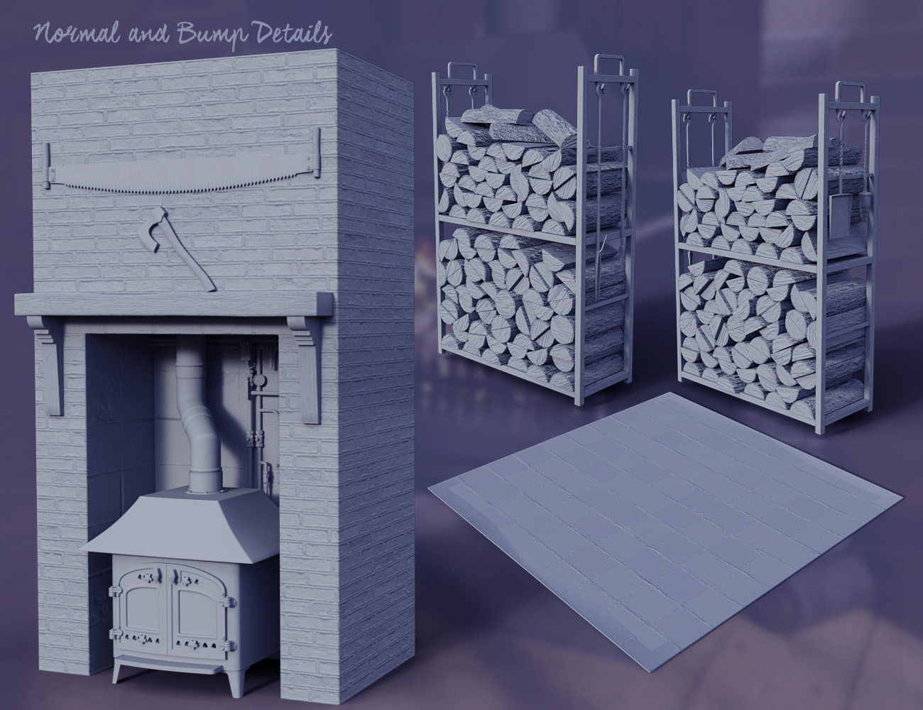 Wood Stove Living by: ForbiddenWhispersDavid Brinnen, 3D Models by Daz 3D