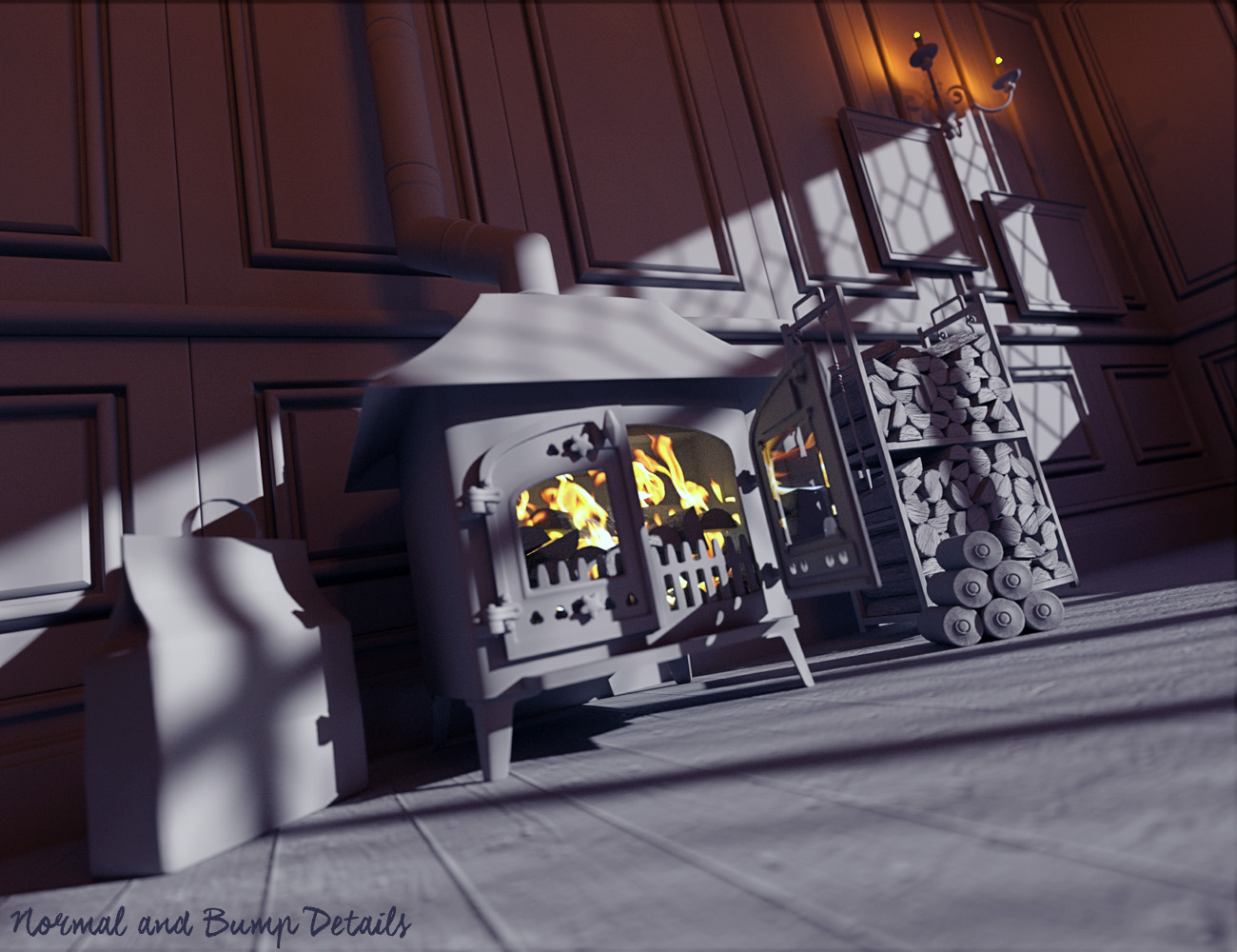 Wood Stove Living Wood Stove Living by: ForbiddenWhispersDavid Brinnen, 3D Models by Daz 3D