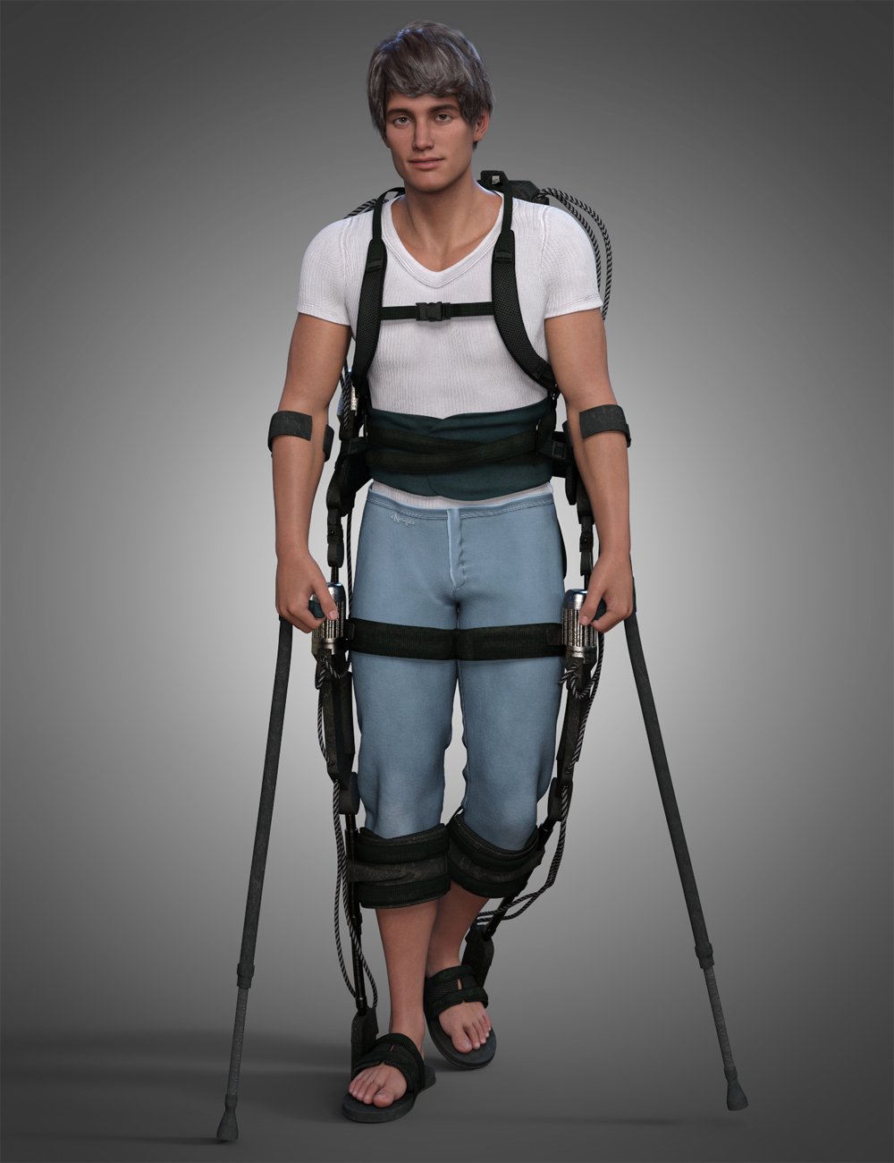 Rebalance Exoskeleton for Genesis 8.1 Males by: Barbara BrundonUmblefuglyArien, 3D Models by Daz 3D