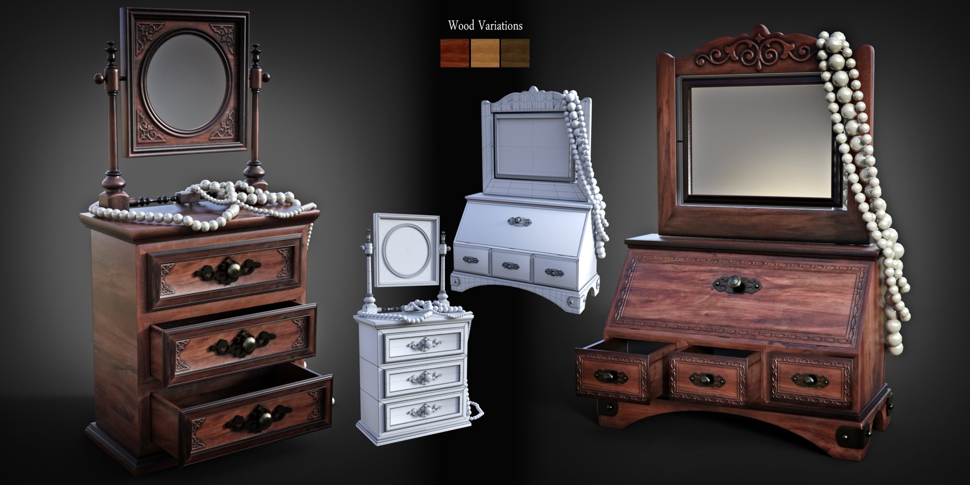 B.E.T.T.Y. Classic Jewelry Boxes B.E.T.T.Y. Classic Jewelry Boxes by: B.E.T.T.Y, 3D Models by Daz 3D