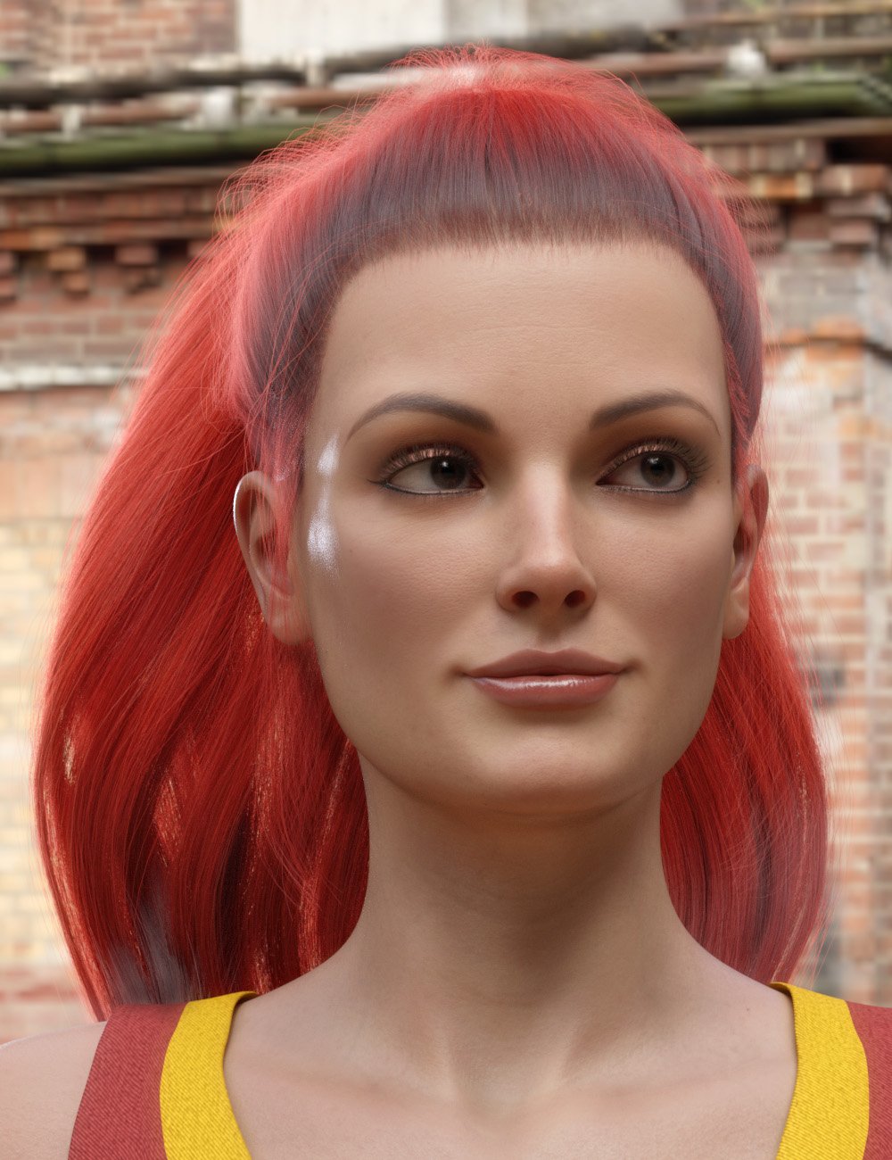 dForce Backbunch Hair for Genesis 8 and 8.1 Females by: PhilW, 3D Models by Daz 3D