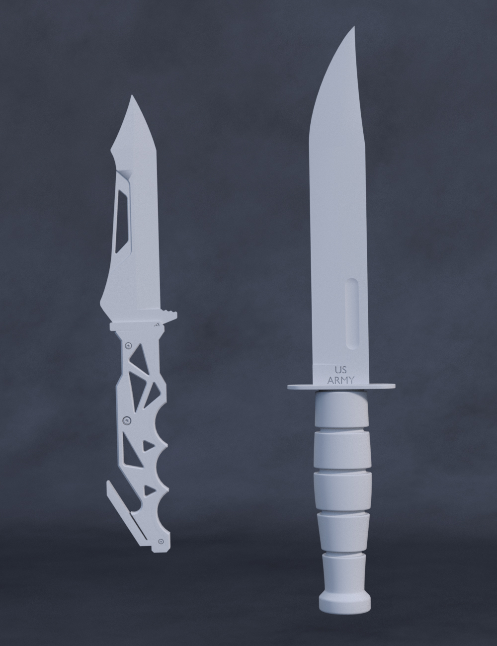 Military Props Knives Military Props Knives by: Mely3D, 3D Models by Daz 3D