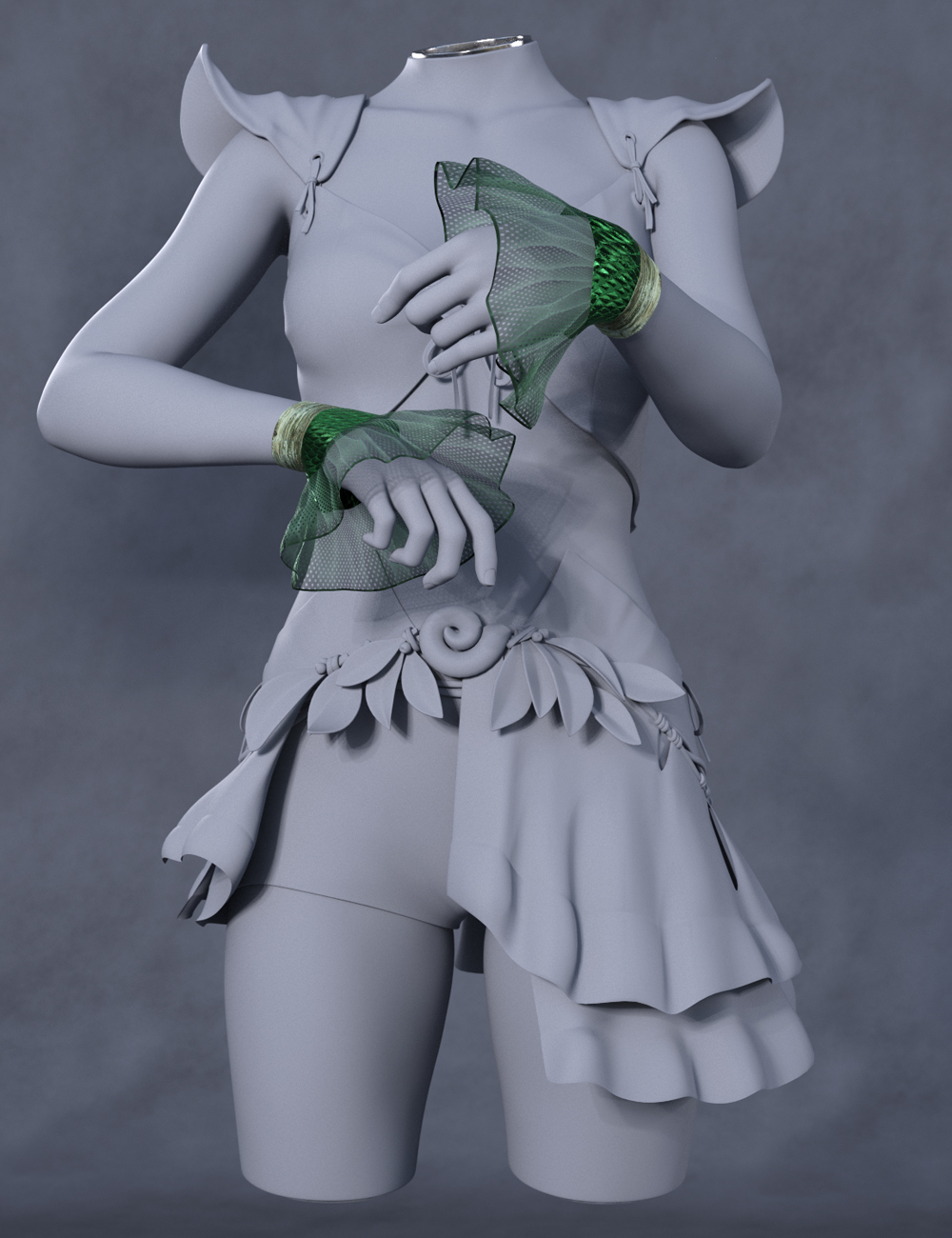 Copperwhirl dForce Gloves for Genesis 8 and 8.1 Females by: Mada, 3D Models by Daz 3D