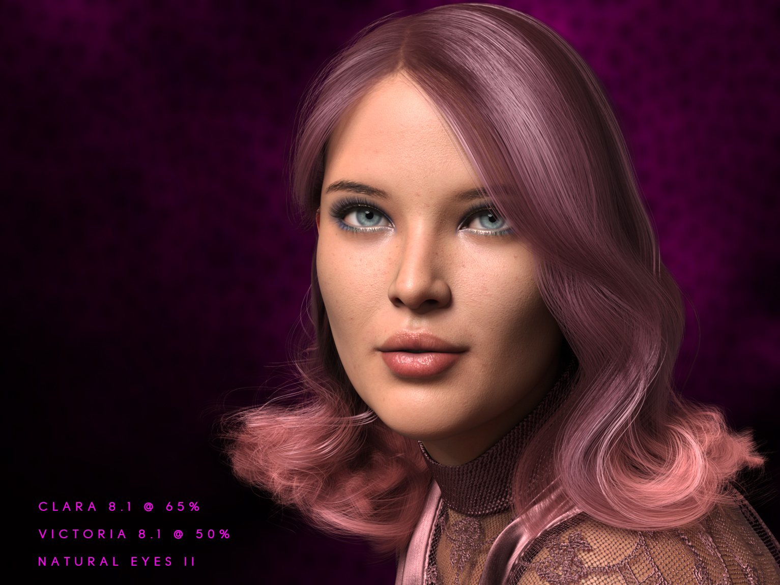dForce VaVaVoom Hair for Genesis 8, 8.1, and 3 Females by: chevybabe25, 3D Models by Daz 3D