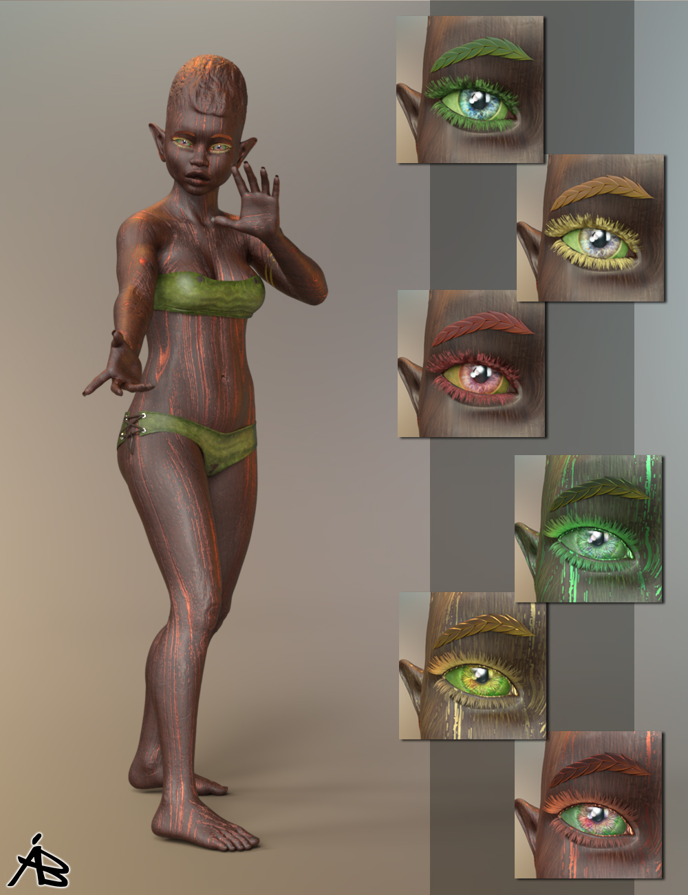 AB Aziza HD for Genesis 8.1 Female by: AuraBianca, 3D Models by Daz 3D