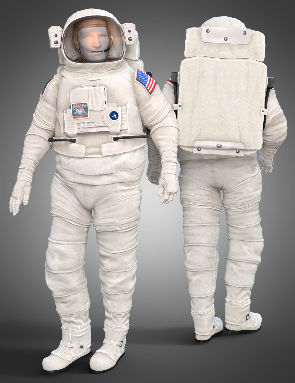Space Explorer Suit for Genesis 8 and 8.1 Males by: Barbara BrundonUmblefugly, 3D Models by Daz 3D