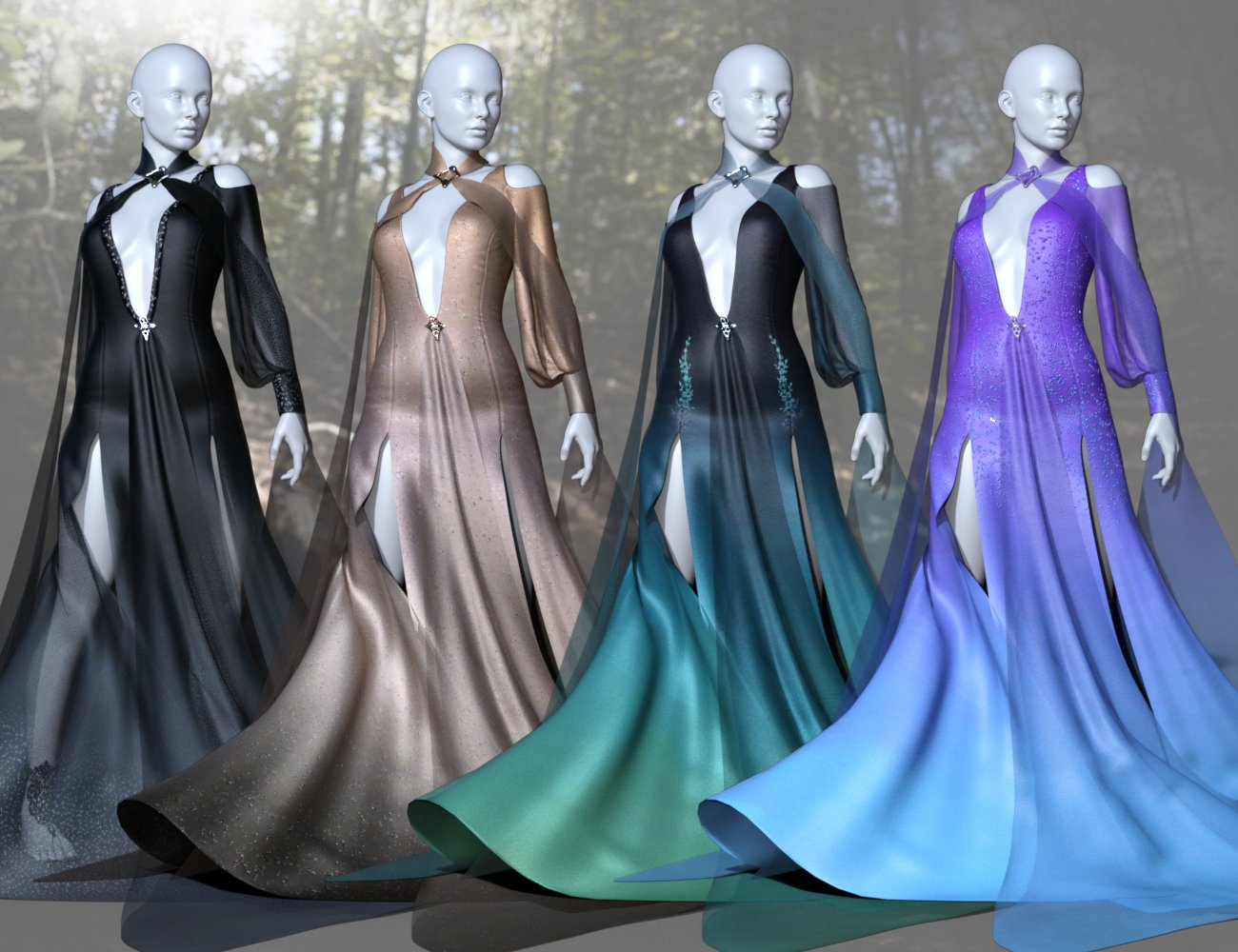 dForce CB Apollonia Clothing Set for Genesis 8 and 8.1 Females by: CynderBlue, 3D Models by Daz 3D
