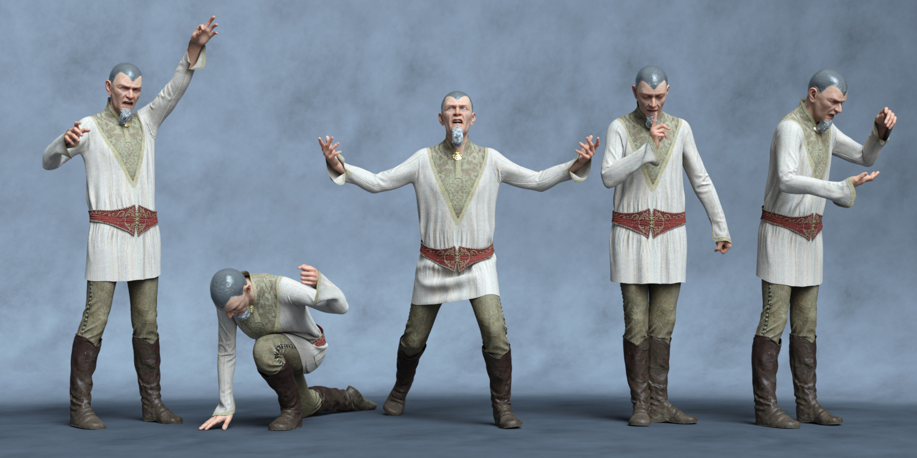 Great Wizard Poses for Merlin 8.1 by: Ensary, 3D Models by Daz 3D