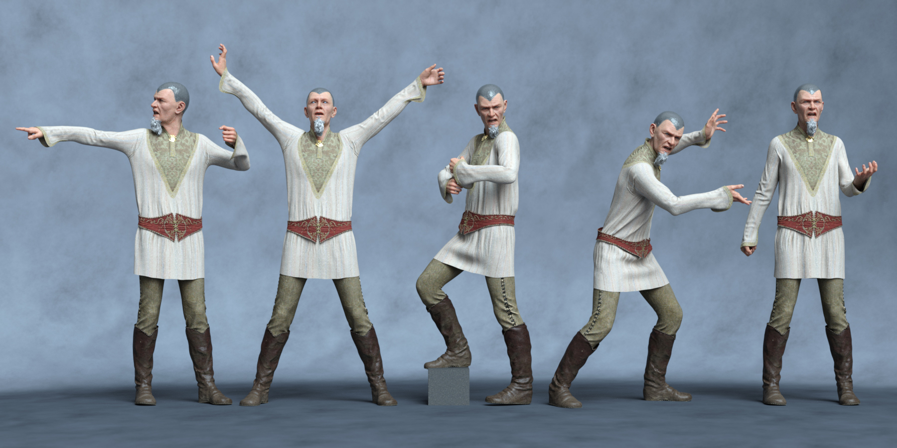 Great Wizard Poses for Merlin 8.1 by: Ensary, 3D Models by Daz 3D