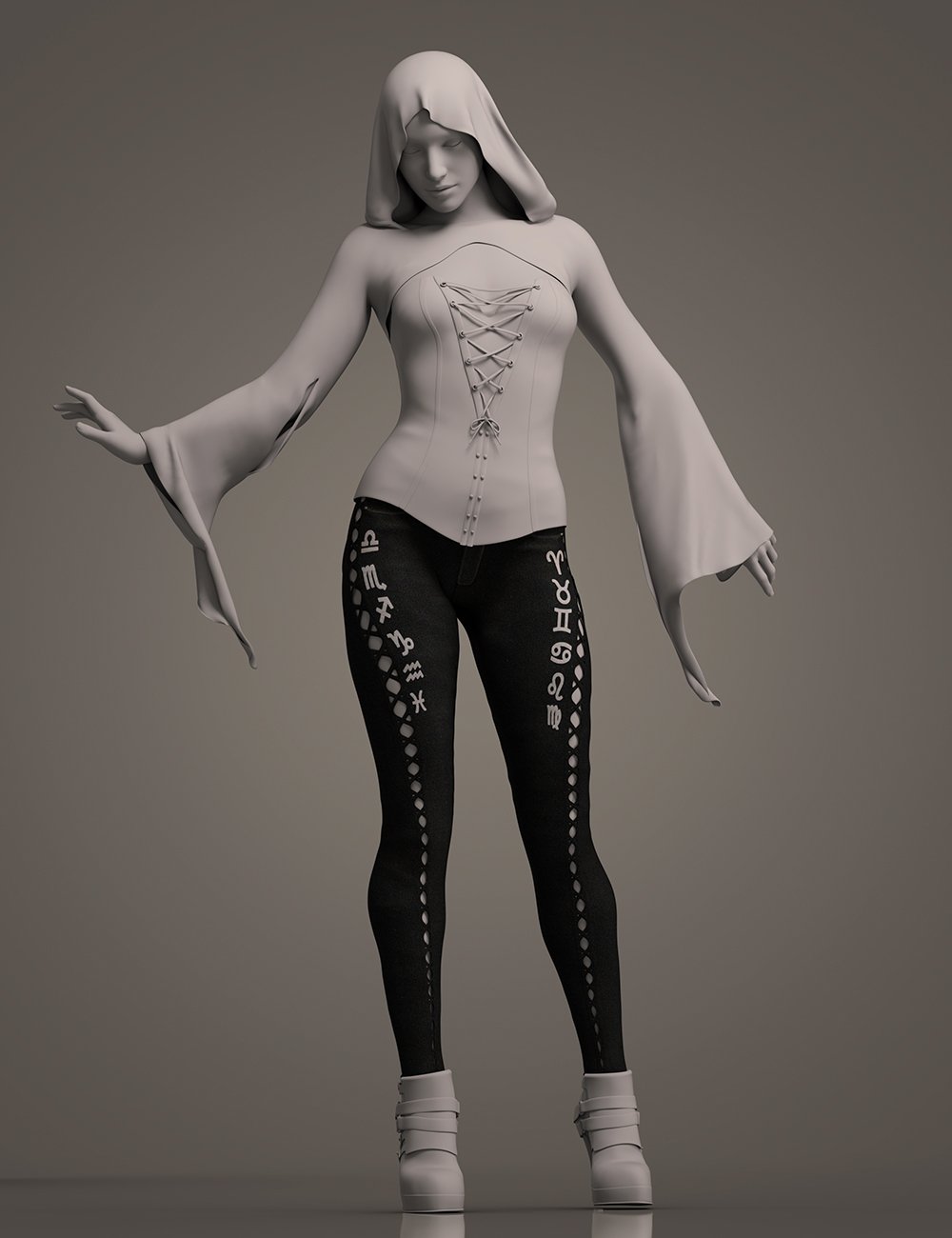 Blackstar Tempest Outfit Pants for Genesis 8 Females by: Barbara BrundonUmblefuglyArien, 3D Models by Daz 3D