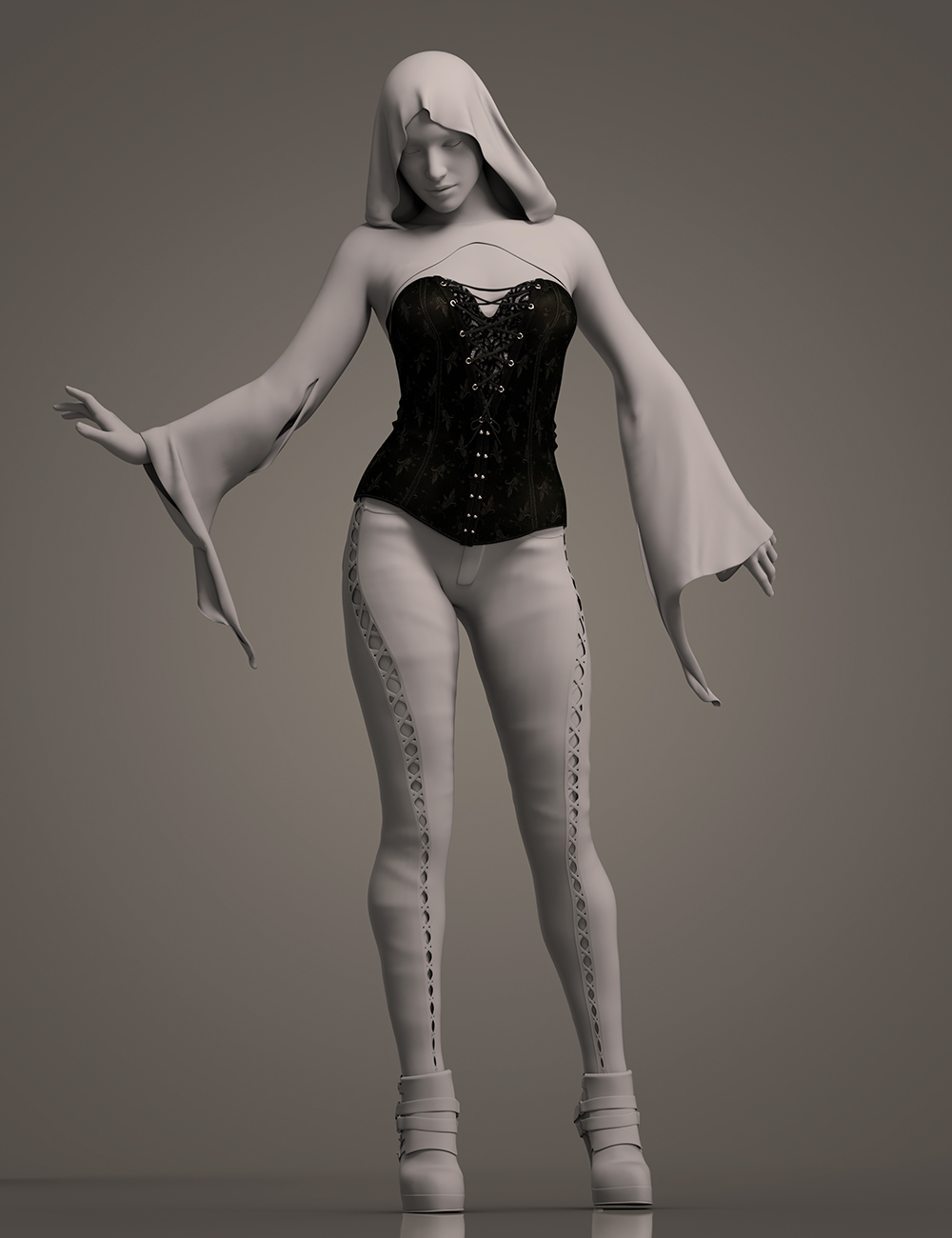 Blackstar Tempest Outfit Corset for Genesis 8 Females by: ArienUmblefuglyBarbara Brundon, 3D Models by Daz 3D