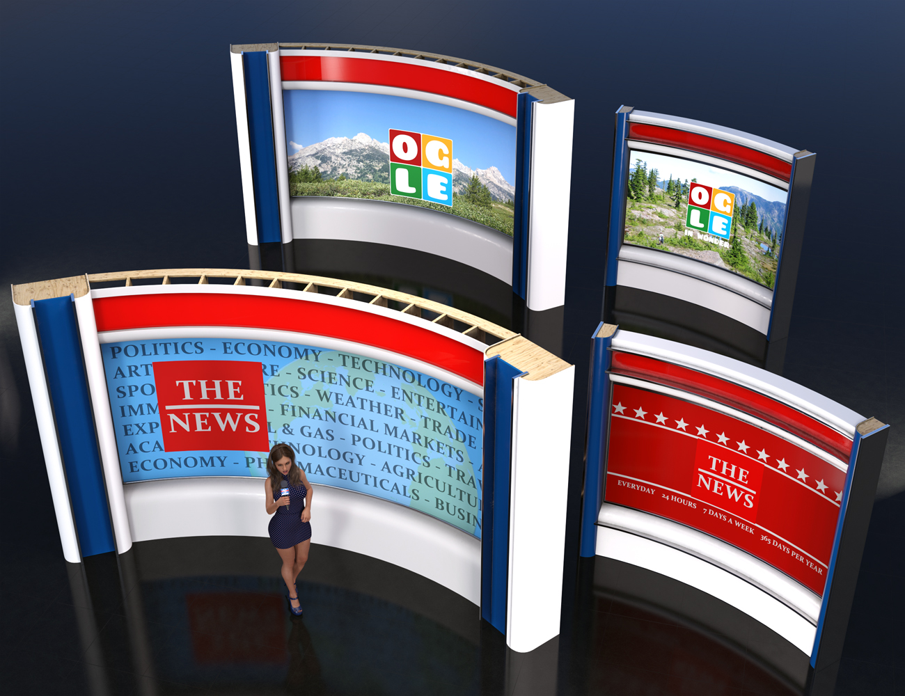 News Reporting Props News Reporting Props by: Rascal3D, 3D Models by Daz 3D