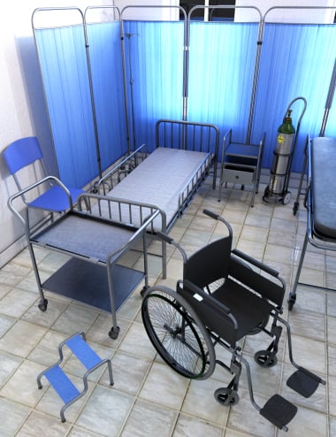 Hospital Props by: Merlin Studios, 3D Models by Daz 3D