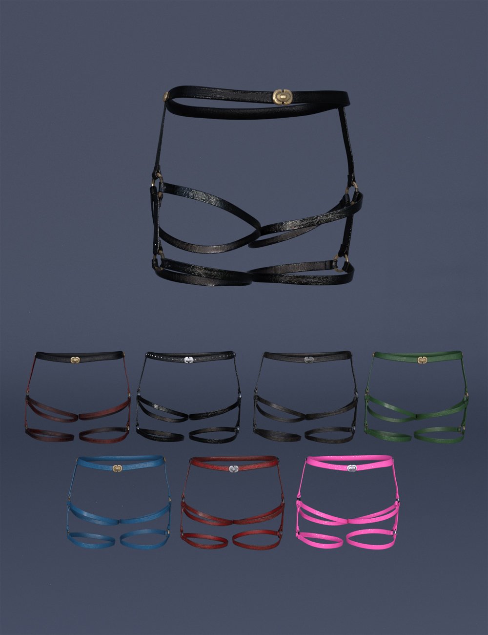 Oni Shadow Harness for Genesis 8 and 8.1 Females by: Barbara BrundonUmblefugly, 3D Models by Daz 3D