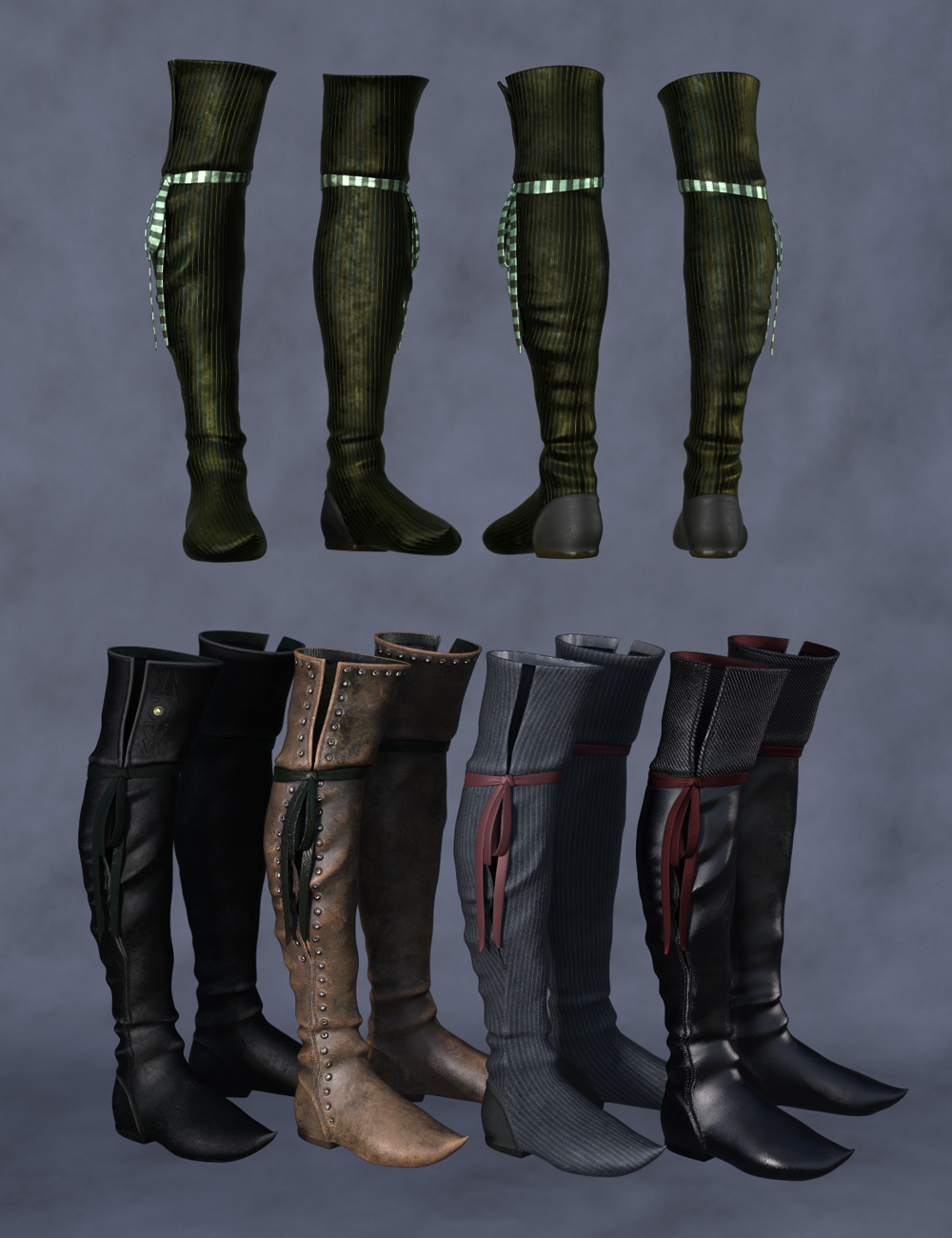 Melantha Boots for Genesis 8 and 8.1 Females by: MadaShox-Design, 3D Models by Daz 3D
