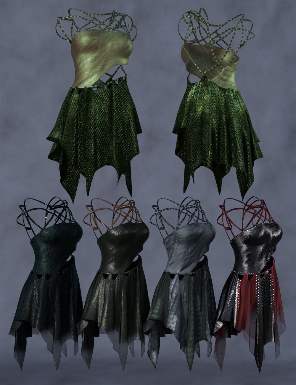 Melantha dForce Dress for Genesis 8 and 8.1 Females by: MadaShox-Design, 3D Models by Daz 3D