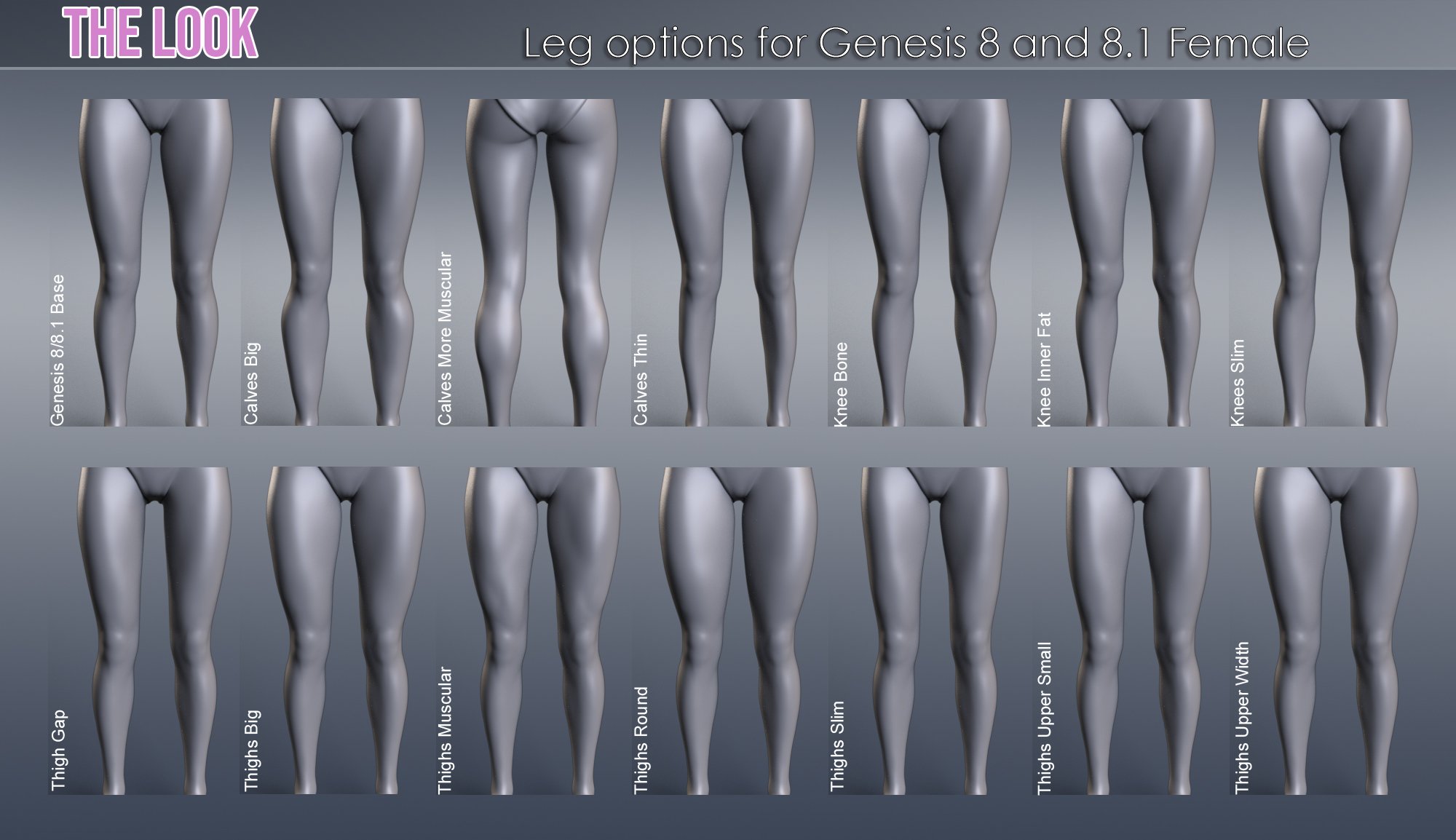 The Look HD Body Morph Resource for Genesis 8 and 8.1 Female The Look HD Body Morph Resource for Genesis 8 and 8.1 Female by: P3Design, 3D Models by Daz 3D