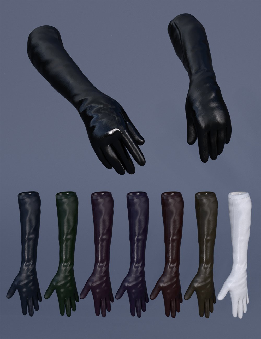 Gothic Style Outfit V2 Gloves for Genesis 8 and 8.1 Females by: fjaa3d, 3D Models by Daz 3D