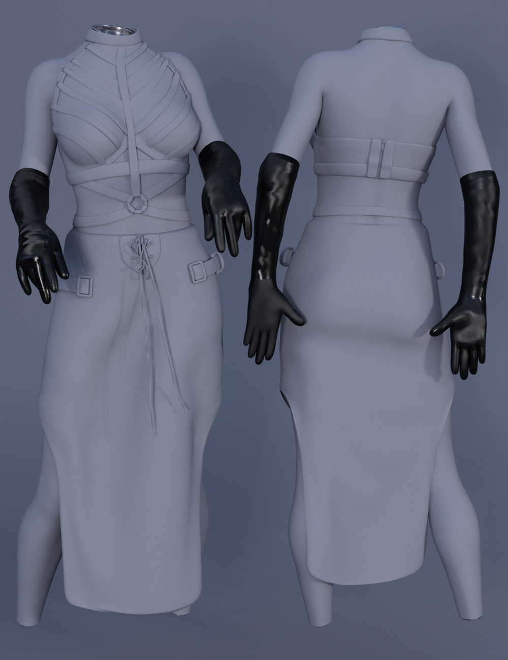 Gothic Style Outfit V2 Gloves for Genesis 8 and 8.1 Females by: fjaa3d, 3D Models by Daz 3D