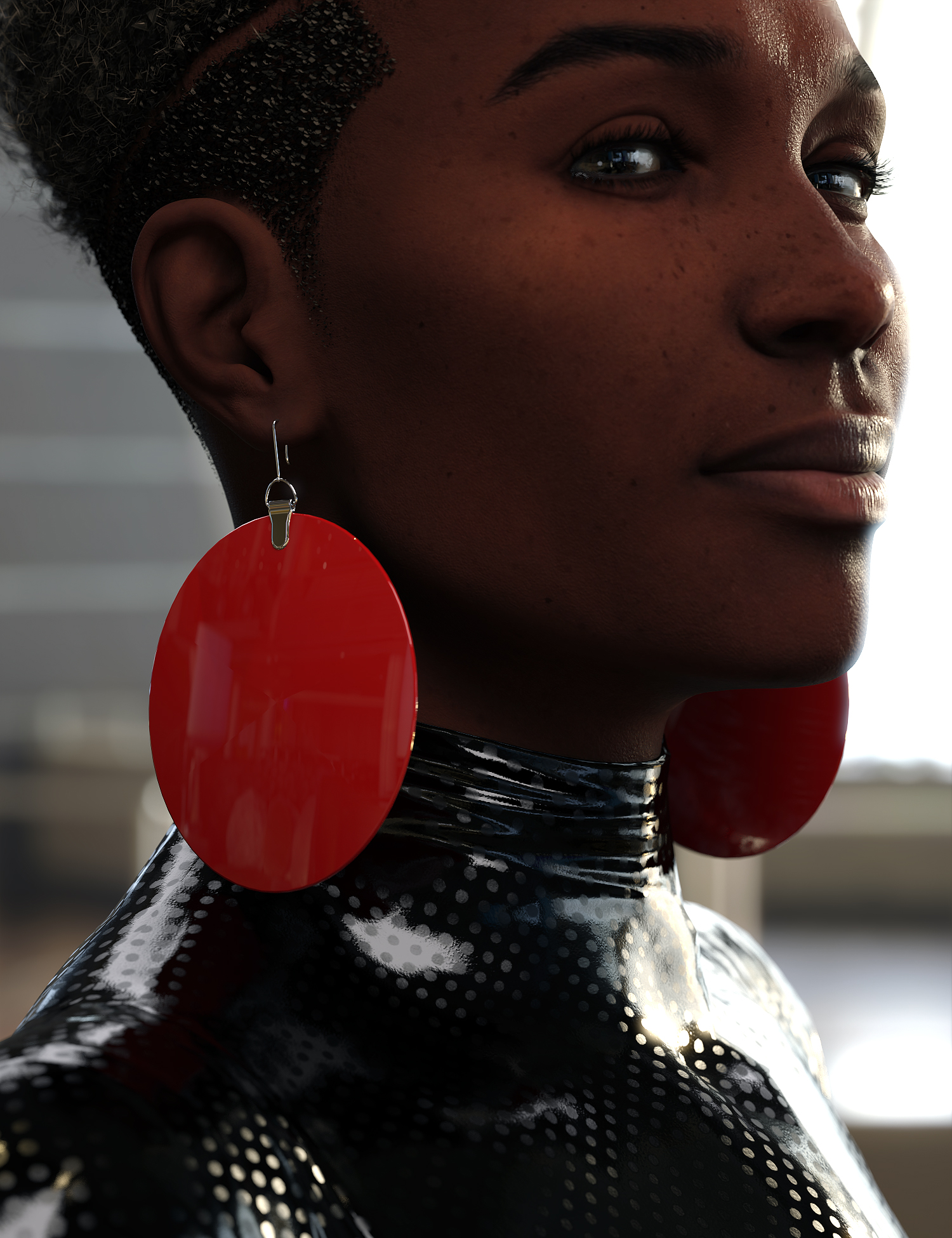 Gothic Style Outfit V3 Earrings for Genesis 8 and 8.1 Females by: fjaa3d, 3D Models by Daz 3D