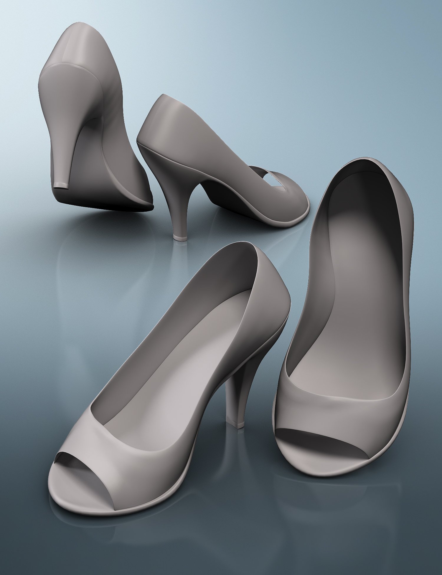 Gothic Style Outfit V3 Heels  for Genesis 8 and 8.1 Females by: fjaa3d, 3D Models by Daz 3D