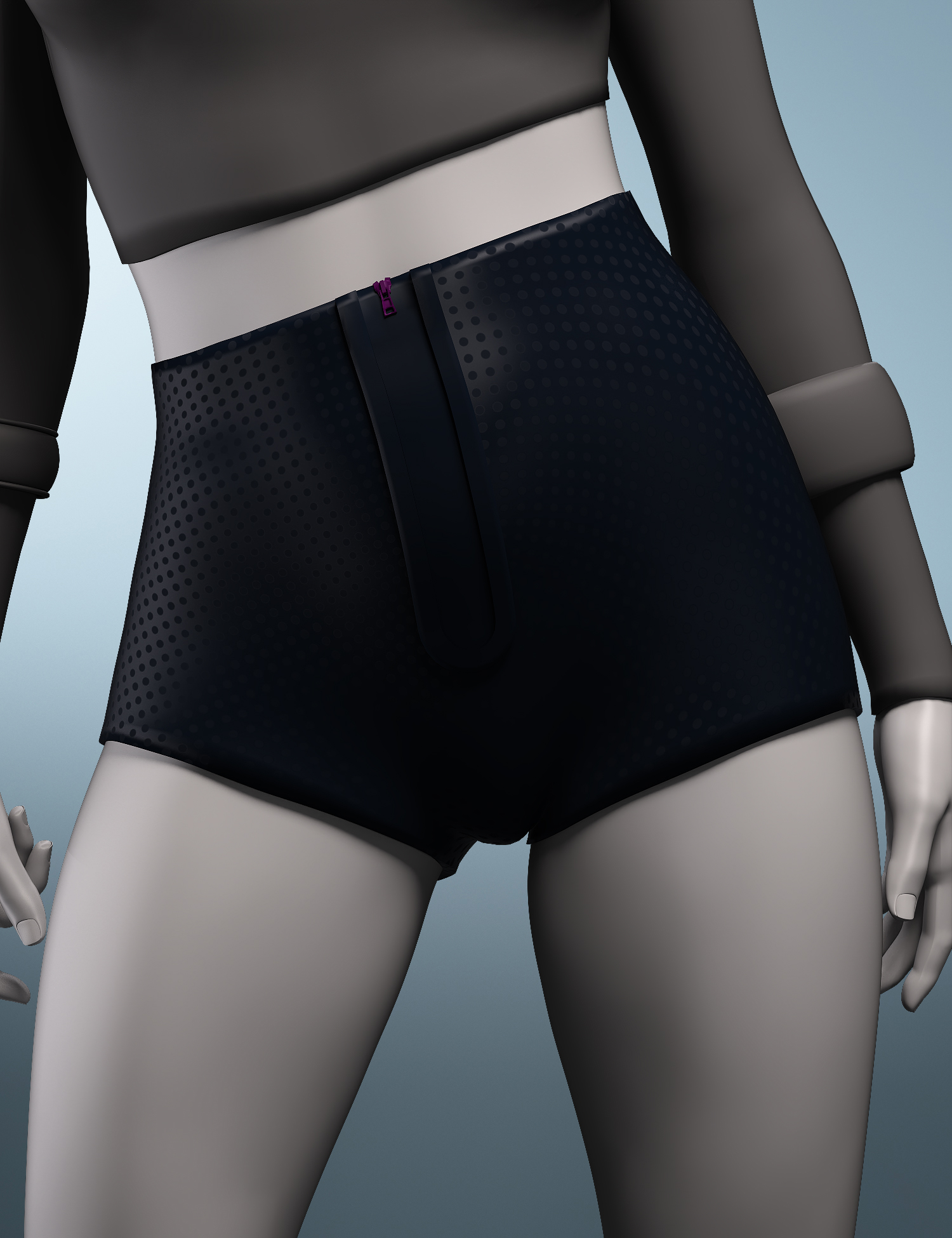 Gothic Style Outfit V3 Shorts for Genesis 8 and 8.1 Females by: fjaa3d, 3D Models by Daz 3D