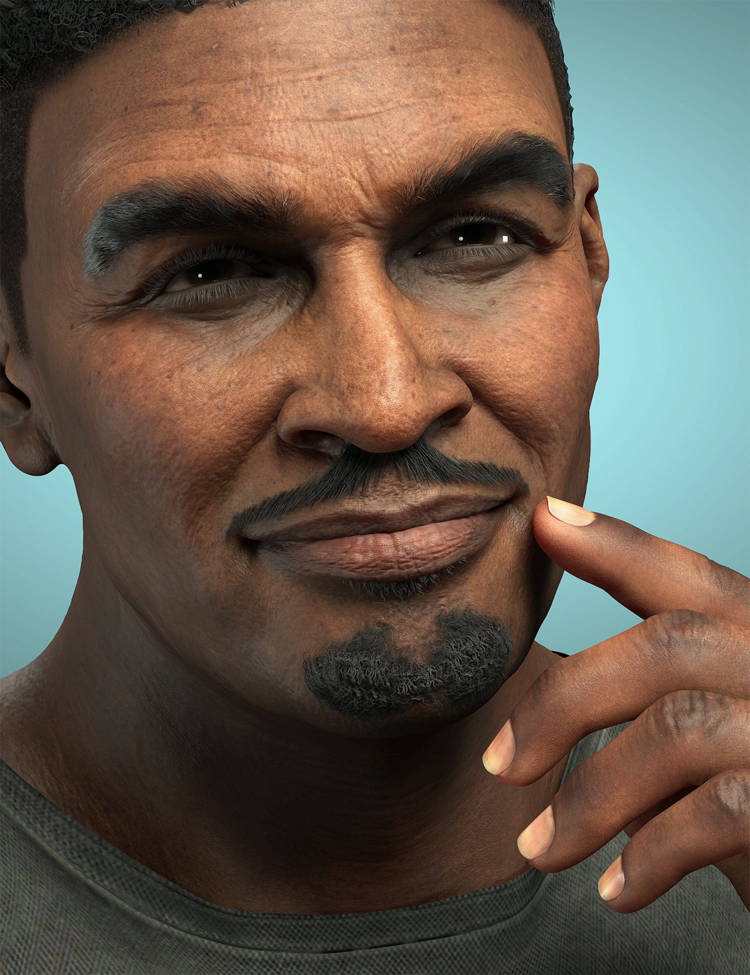Pencil Mustache and Goatee for Genesis 8.1 Males by: , 3D Models by Daz 3D
