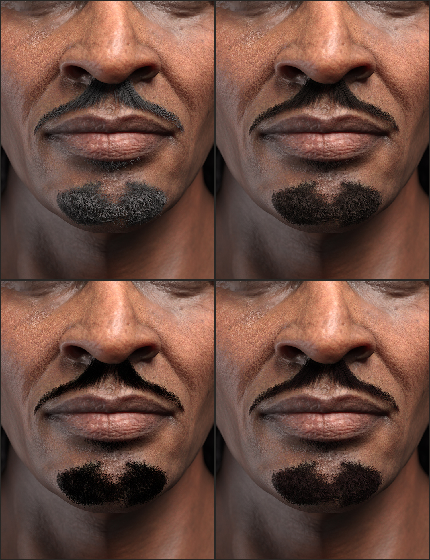 Pencil Mustache and Goatee for Genesis 8.1 Males by: , 3D Models by Daz 3D