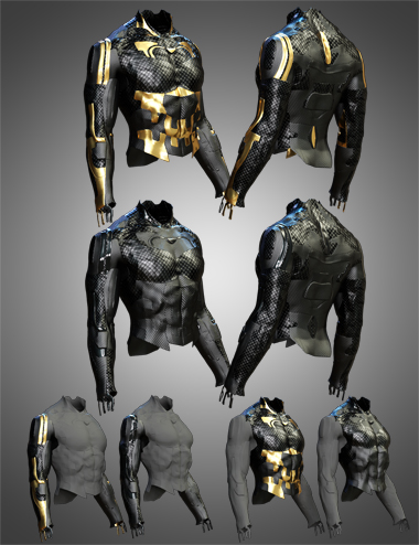 CyberSentinel Shirt for Genesis 8 and 8.1 Males by: 4blueyesbucketload3d, 3D Models by Daz 3D