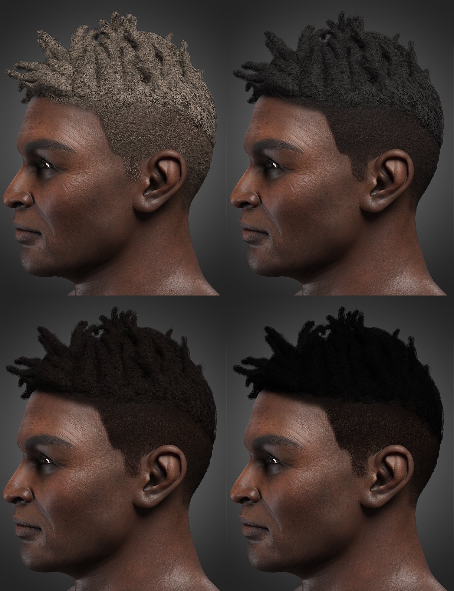 Fade Hair for Genesis 8.1 Males by: , 3D Models by Daz 3D