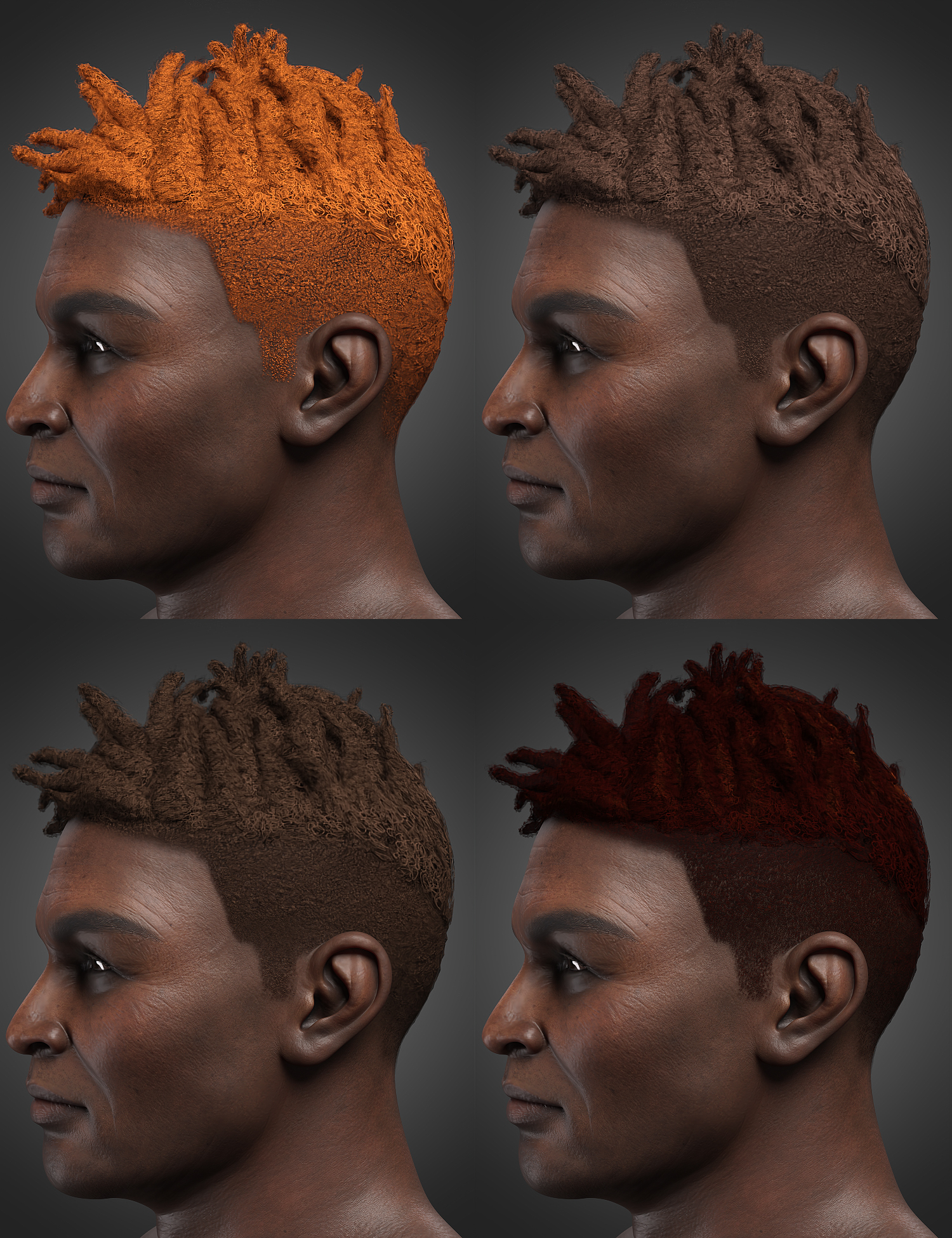 Fade Hair for Genesis 8.1 Males by: , 3D Models by Daz 3D