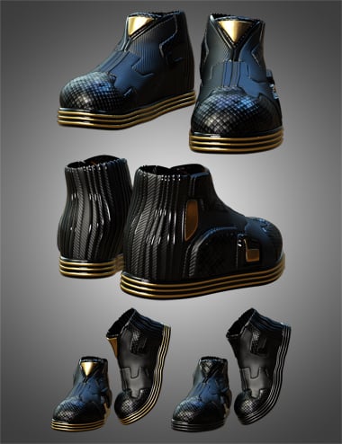 CyberSentinel Outfit Shoes for Genesis 8 and 8.1 Males